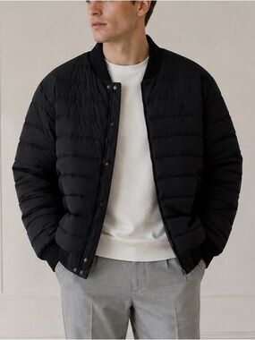 Polo by Ralph Lauren Black Quilted Puffer Bomber Jacket